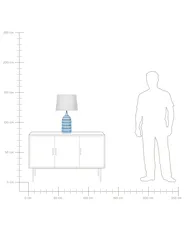 Table Lamp GEORGINA Ceramic Blue_822458