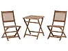 Bistro Set Folding PARAGGI Certified Acacia Wood Brown