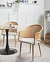 Set of 2 Dining Chairs WEIMAR Metal Light Brown