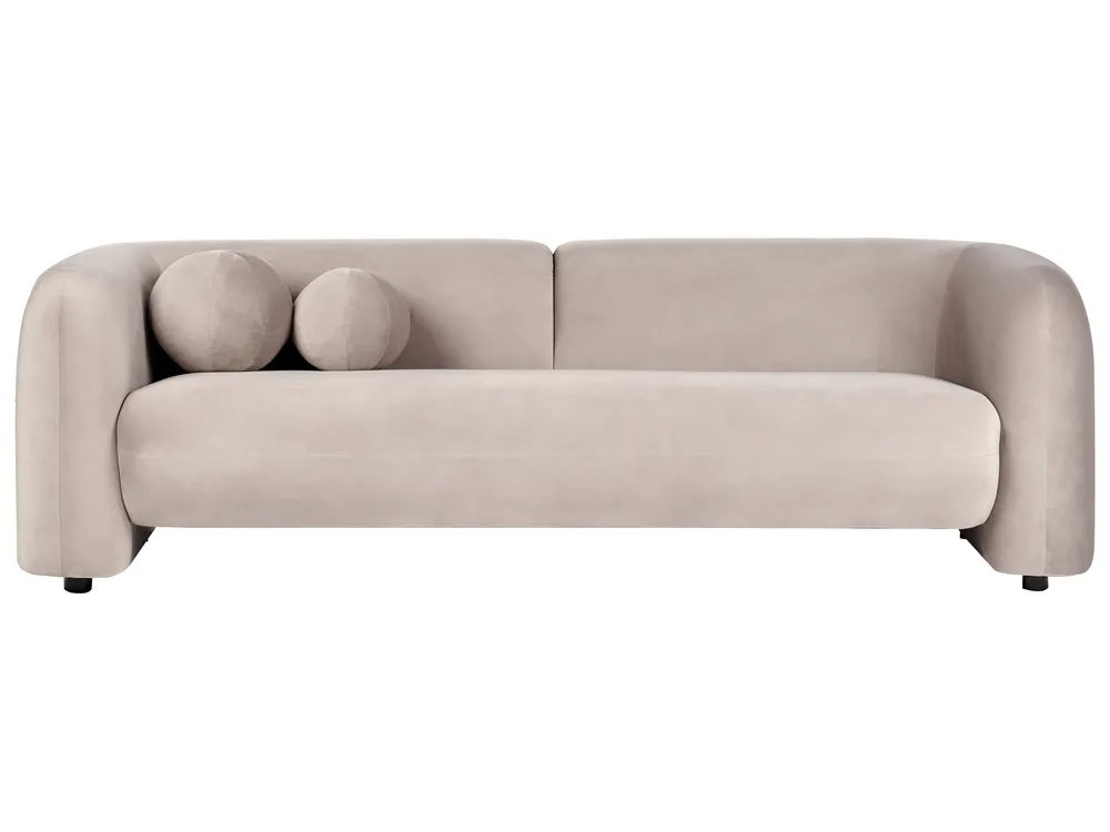 Set da salotto 5 posti LEIREN Velluto Tortora_919492