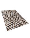 Cowhide Area Rug Brown and Grey 140 x 200 cm TUGLU_758319