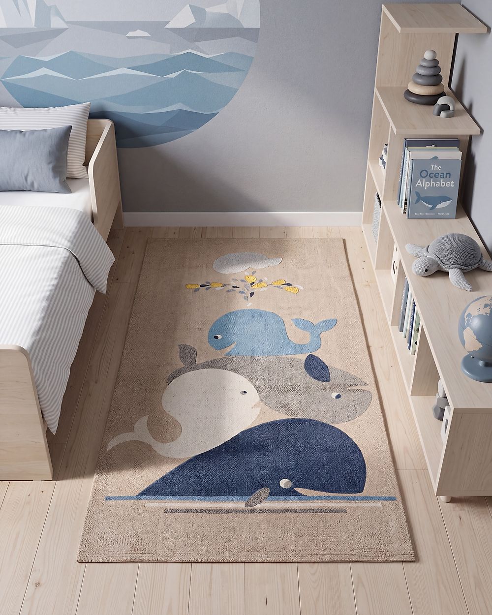 Tapis enfant SEAI Beige 80 x 150 cm Coton