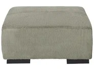 Corner Sofa 4 Seater LUNGO with Ottoman Corduroy Green Left Hand_962287