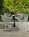 Set of 4 Plastic Dining Chairs Light Grey PESARO_862691