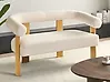 Sofa dla 2 osób ILBRO Boucle Złamana biel/ jasny brąz