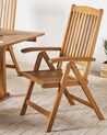 Zestaw 2 krzeseł ogrodowych składany drewno akacjowe jasne JAVA_785517