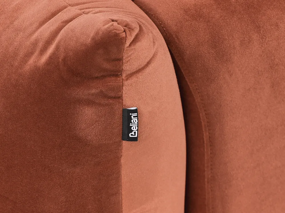 Sofa 3 Seater LUVOS Velvet Golden Brown_970481