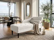 Right-Hand Chaise Longue YVOIRE Fabric Off-White_1040557