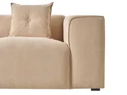 Corner Sofa 3 Seater DOLVA Corduroy Beige Right Hand_984472