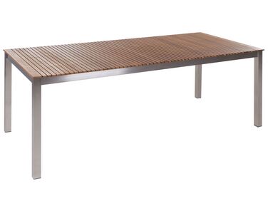 Tavolo da giardino acciaio e legno di teak 200 x 90 cm VIAREGGIO II