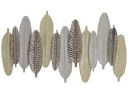 Dekoracja ścienna Pióro ANTIMONY Metal 37 cm Srebrny_777823