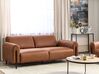 Conjunto de sofás 4 lugares em tecido castanho dourado ASKIM_918970