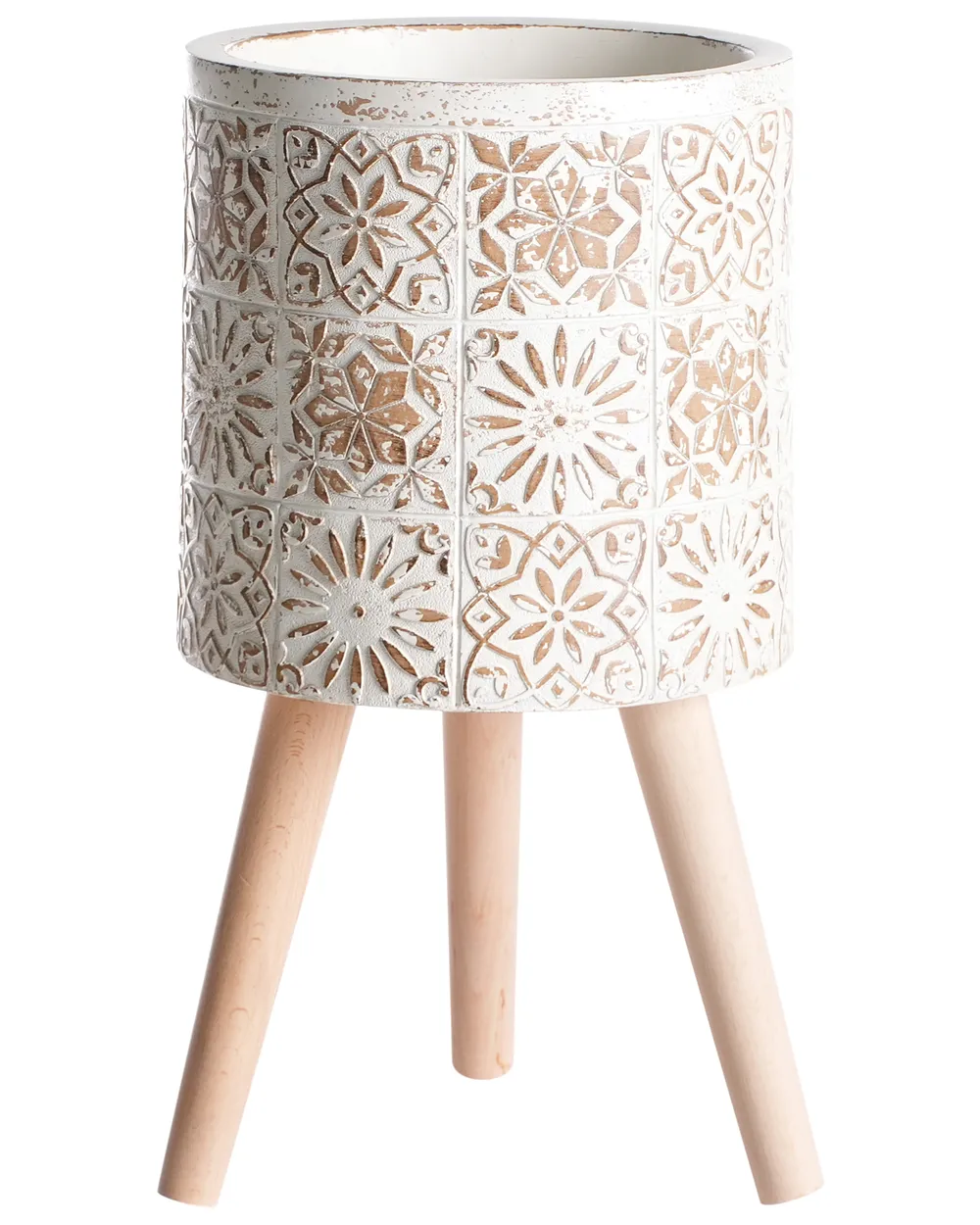 Elevated Plant Pot KARISTOS 36 cm Off-White