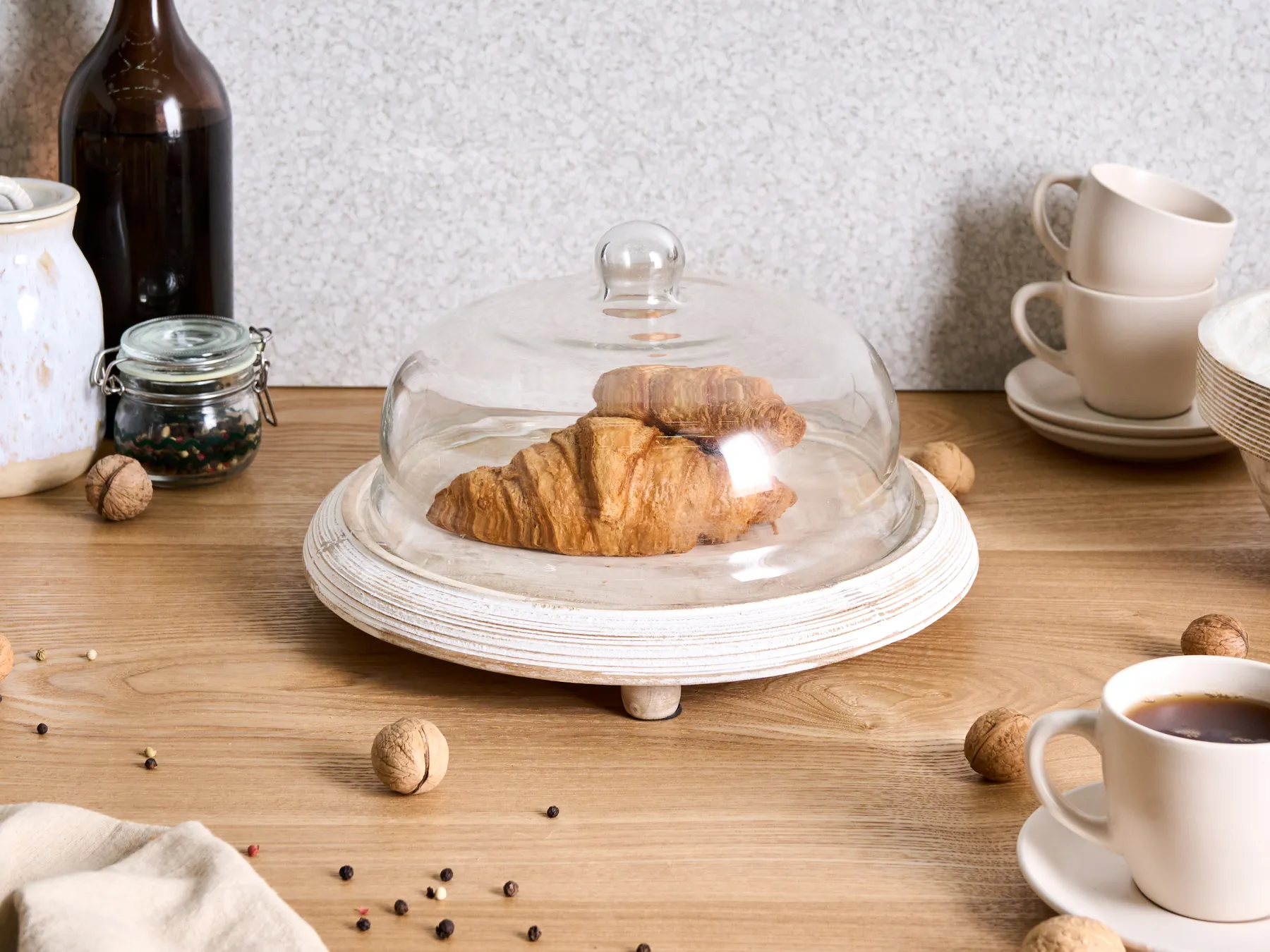 Cake Stand ZAGAZIG Mango Wood Light Brown_1003914