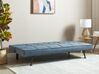 Sofá-cama de 3 lugares em tecido azul HASLE_912897