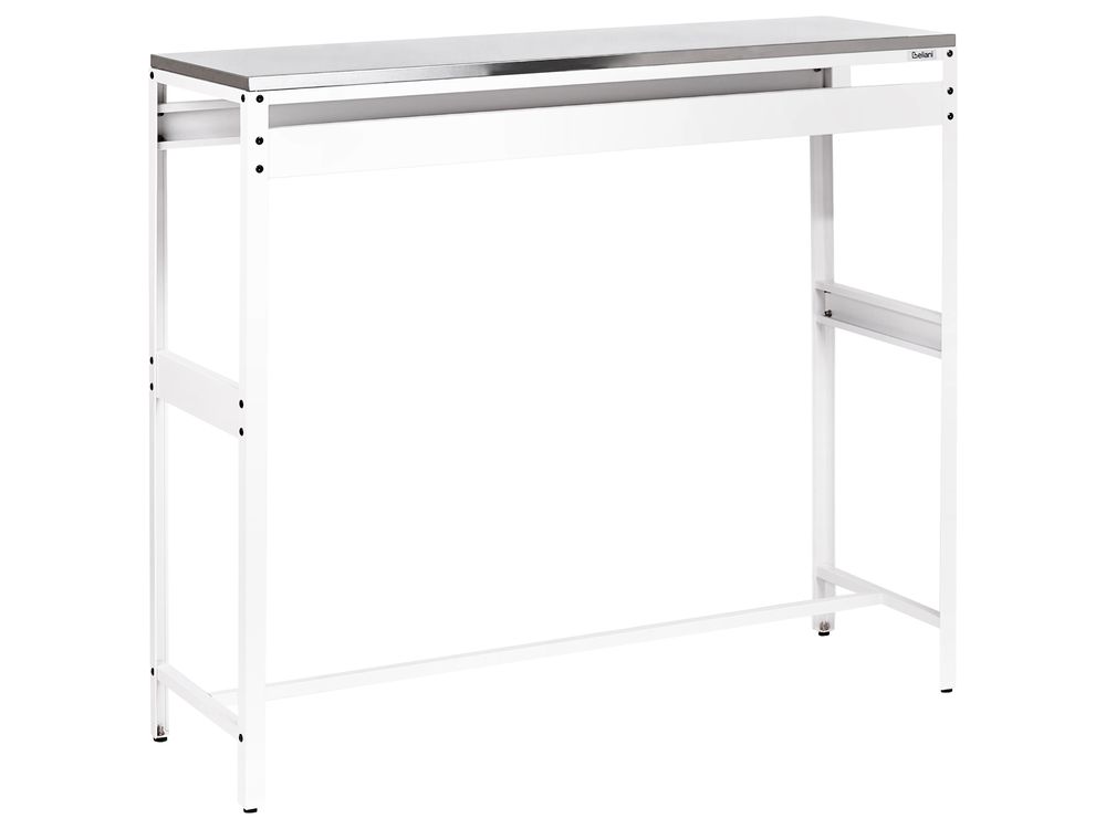 Tavolo da bar per esterni MAENZA 120 cm 40 cm Metallo Bianco