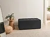 Storage Ottoman OREM Fabric 100 cm Black