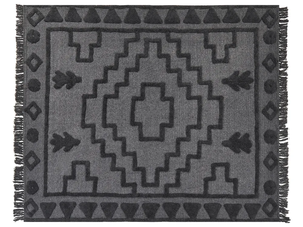 Koc CHACK Bawełna 200 x 220 cm Ciemnoszary_945501
