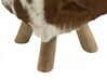 Fehér és barna báránybőr hokedli 31 x 45 cm DALTON_328696