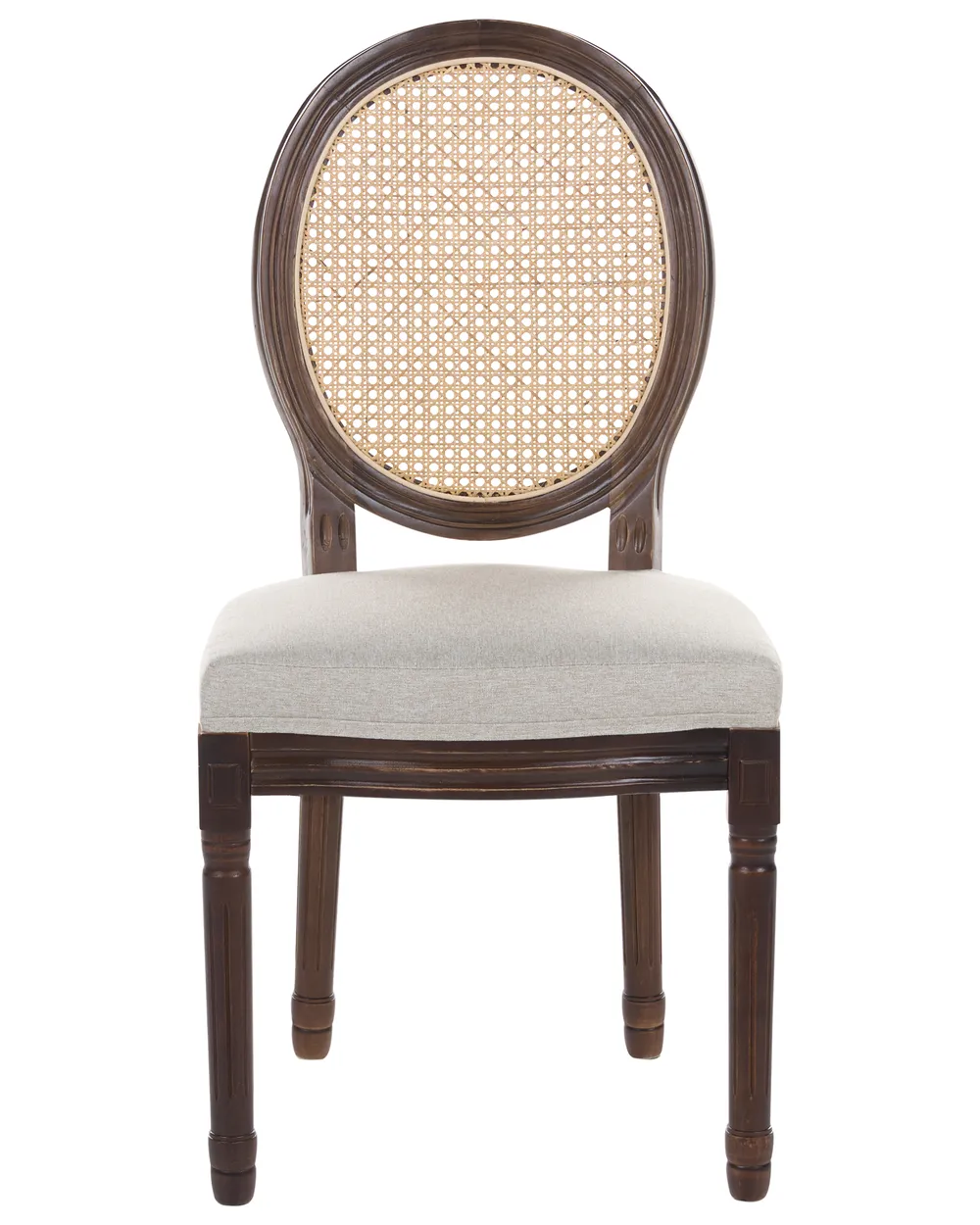 Set van 2 stoelen NIVLOC Hout Donkerbruin/beige_1095727
