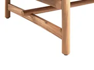 Conjunto de jardín con mesa 3 plazas GIAVENO Madera de acacia Blanco crema_958709