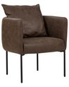 Fauteuil en similicuir marron foncé MALMOS_931344