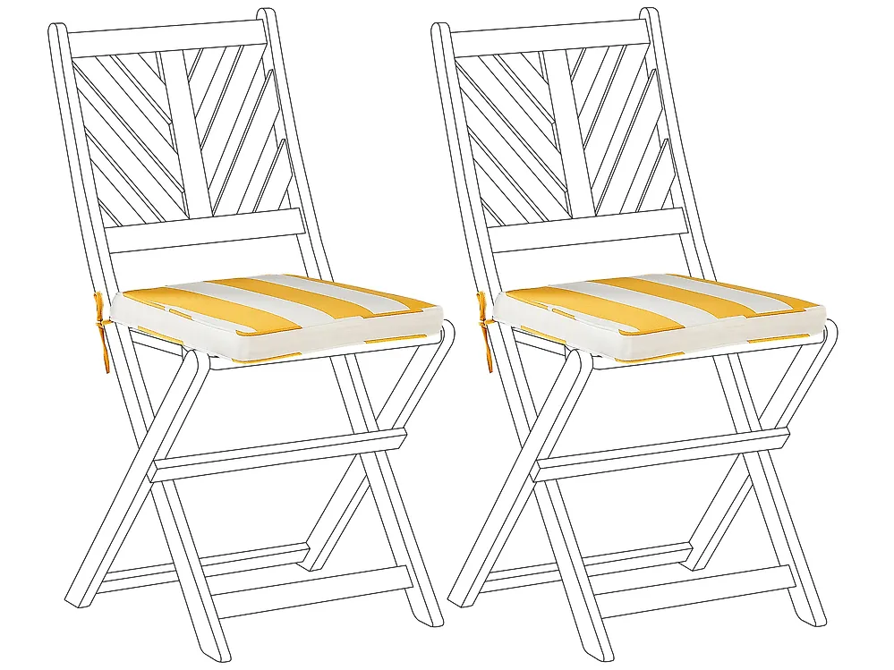 Chickw1 Lot De 2 Coussins De Chaise 40x40 Cm Bleu – Confortables, Antidérapants Avec Sangles, Pour Jardin, Terrasse, Bureau Ou Intérieur