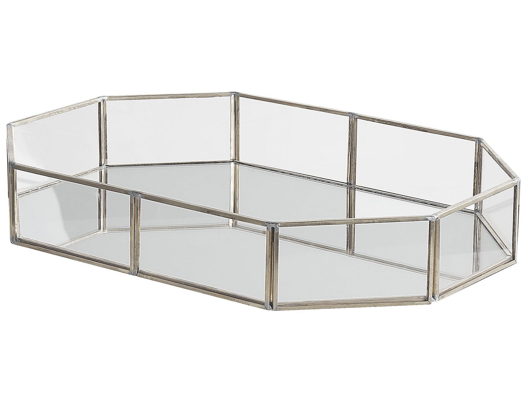 Mirrored Decorative Tray Silver CHABRIS_788854