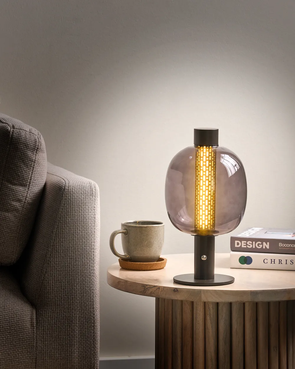 Bezprzewodowa lampa stołowa LED PULANGI Ze ściemniaczem Metal Czarny