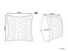 Set di 2 cuscini cotone motivo in rilievo grigio 45 x 45 cm KONNI_768850