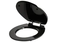 Sedile per WC INIRIDA Soft Close Fibra a media densità (MDF) Nero_1016447
