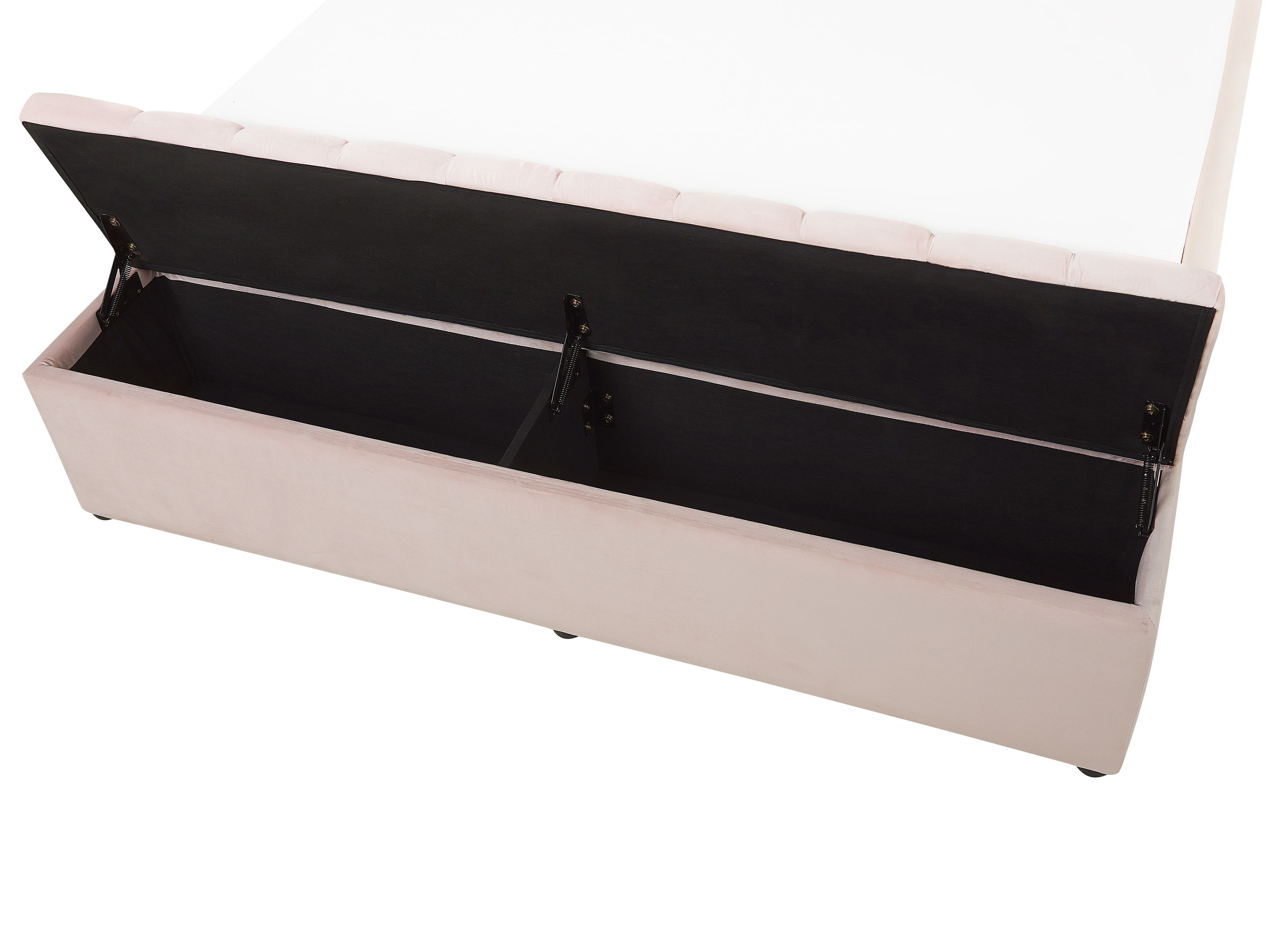 Waterbed with Storage Bench Velvet NOYERS 160 x 200 cm (EU King Size ...