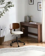 Desk Chair GUNNISON Boucle Off-White_1049090