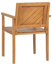Set of 6 Garden Chairs BARATTI Acacia Wood Brown_869034