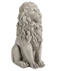 Garden Statue LEONE Lion Light Grey_1150339