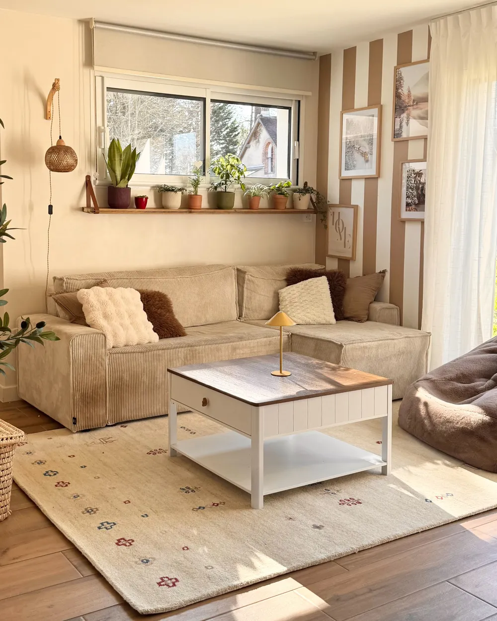 Rug SULUCA Beige 200 x 300 cm Gabbeh Wool_1063165