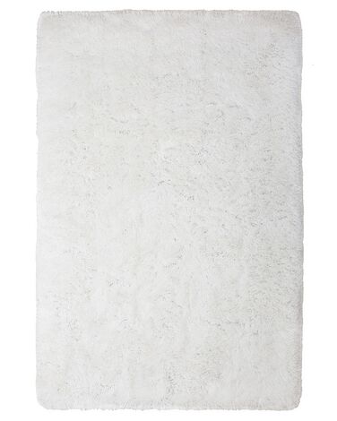 Tappeto shaggy rettangolare bianco 140 x 200 cm CIDE
