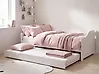 Cama nido Madera de pino LUNERAY 90 x 200 cm Blanco
