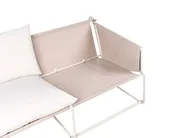 Set di divani da giardino 3 posti PONTE Metallo Beige chiaro_1013377