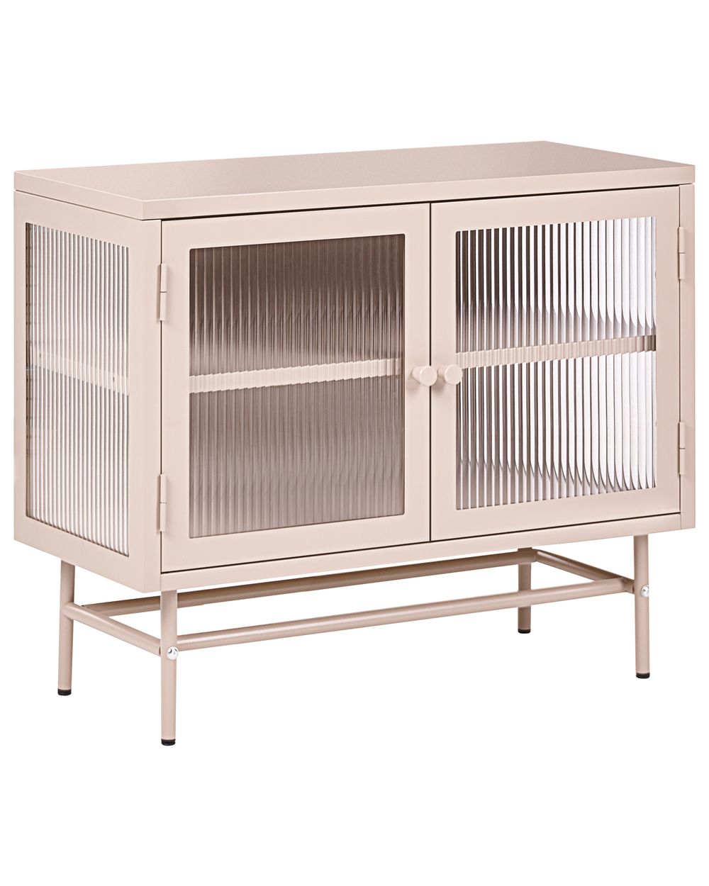 Aparador vitrina DEVON 77 cm Metal Beige