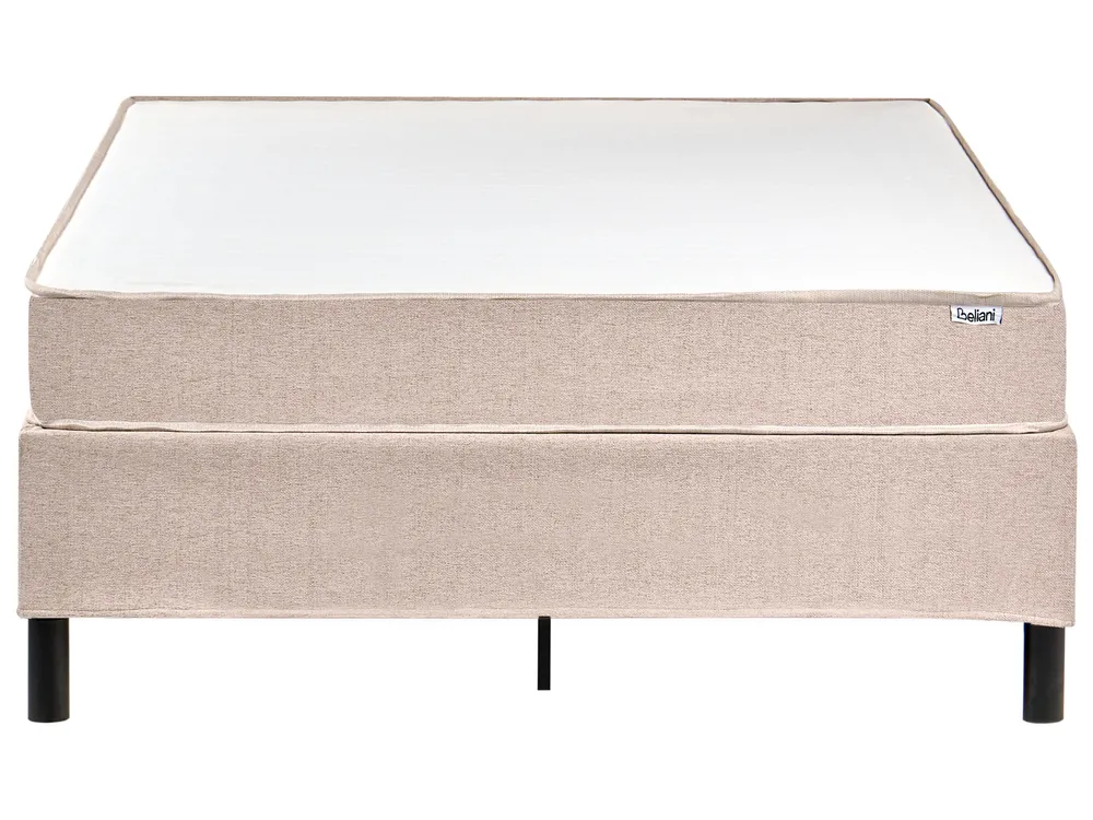 Divan Bed without Headboard Fabric COUNTESS 120 x 200 cm (EU Small Double) Beige_1054126