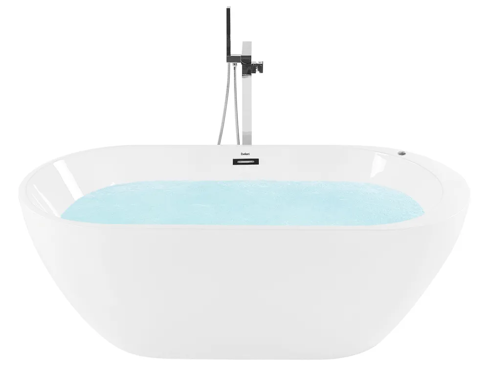 Freestanding Hot Tub with LED NEVIS 1700 x 800 mm White