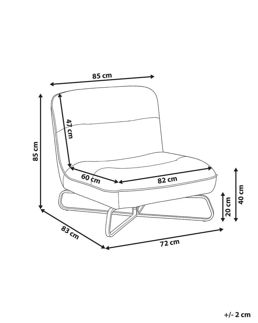Armchair LINDAL Fabric Off-White_1072738