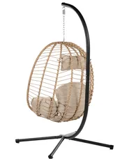 Poltrona sospesa con supporto da pavimento PALLARE Metallo Naturale_1146496
