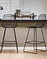 Conjunto de 2 sillas de bar PRESTON Metal Negro