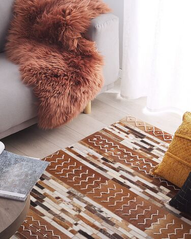 Cowhide Area Rug 160 x 230 cm Brown HEREKLI