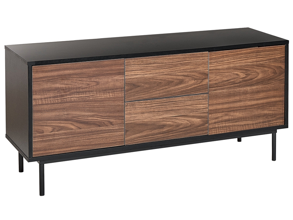 Black media credenza discount