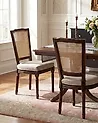 Set of 2 Chairs BONANZA Wood Dark Brown/ Beige