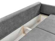 Sofa Bed 3 Seater BLEIK with Storage Chenille Light Grey_944963