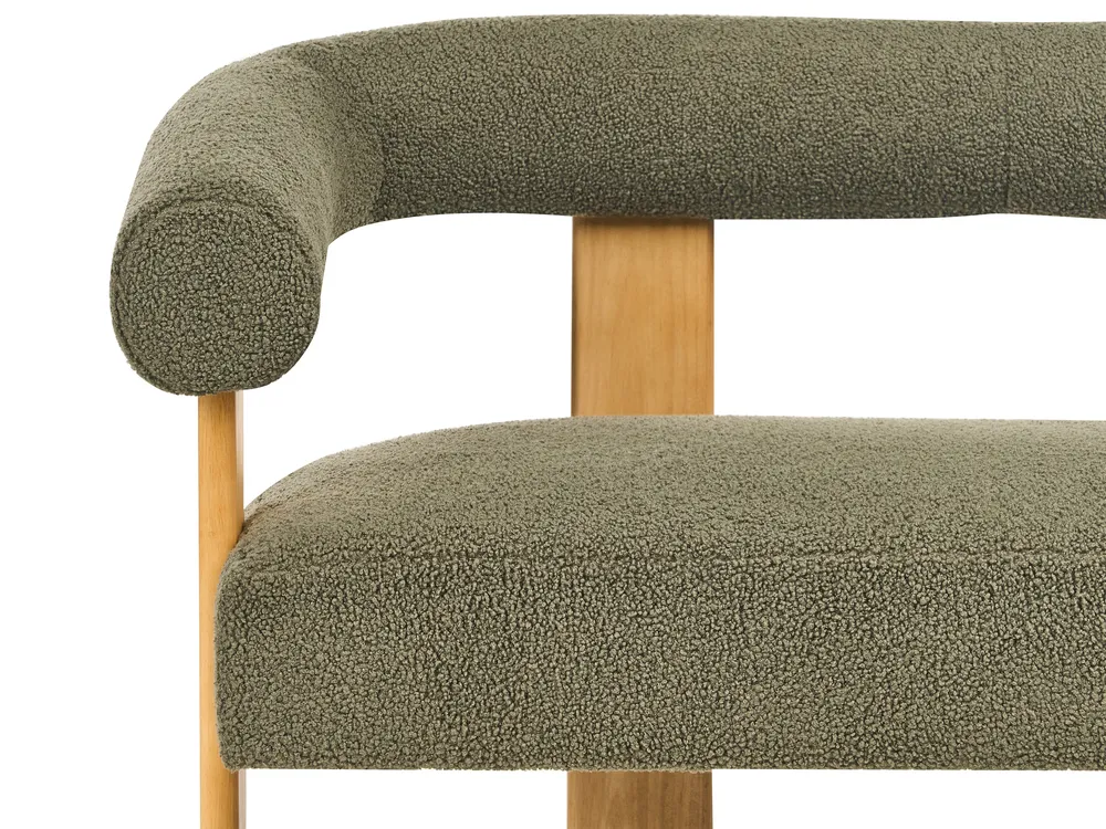 Sofa 2 Seater ILBRO Boucle Green/ Light Brown_984840